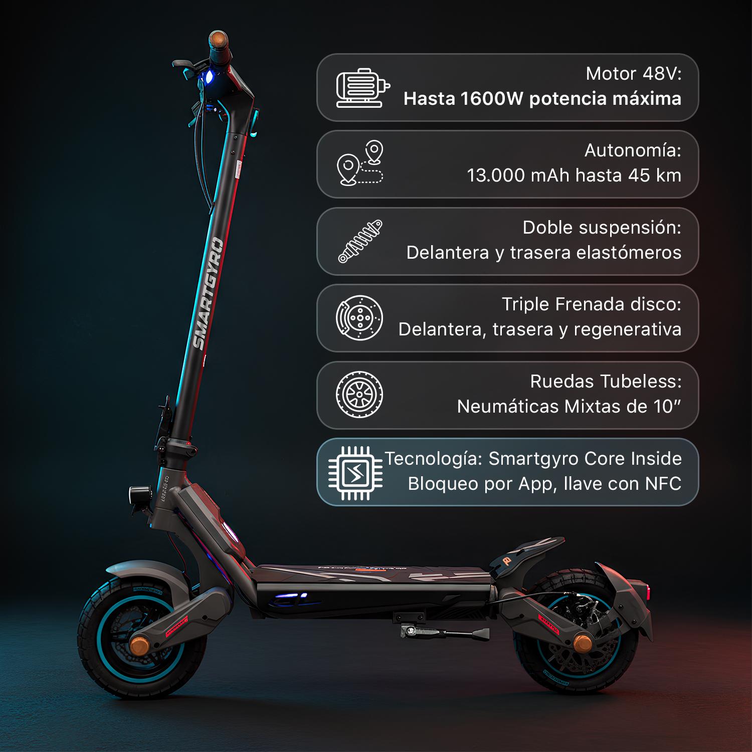Patinete eléctrico smartGyro Rockway GL - Imagen 2